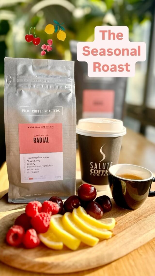 Radial is going to be your summer favourite this year! With notes of black cherries and raspberry lemonade enjoy it as an espresso or iced americano or in any of your favourite drinks.

#summer #summertime #seasonalbeans #raspberries #lemonade #cherry